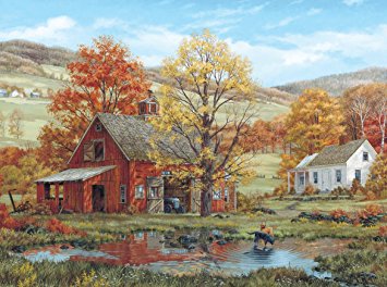White Mountain Puzzles Friends in Autumn - 1000 Piece Jigsaw Puzzle
