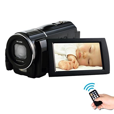SEREE Camcorder Video Camera Full HD 1080p 30fps 24.0MP Digital Camera Close Up Shooting 3 Inch Touch Screen 16x Digital Zoom HDMI Output