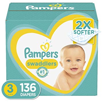 Diapers Size 3, 136 Count - Pampers Swaddlers Disposable Baby Diapers, Enormous Pack