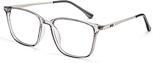 Cyxus Blue Light Blocking Glasses Men Women Computer Gaming Glasses Rectangle TR90 frame Anti Eyestrain UV400 Grey