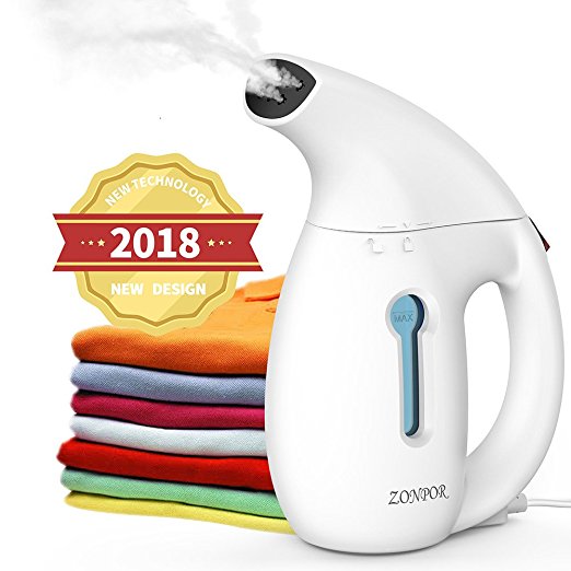 zonpor Portable Steamer for Clothes, Handheld Clothes Steamer, Clothing Accessories Steam Iron for Travel/Home Hand Held Garment Fabric Steamer, Fast Heat Up, Automatic Shut-Off Safety Protection