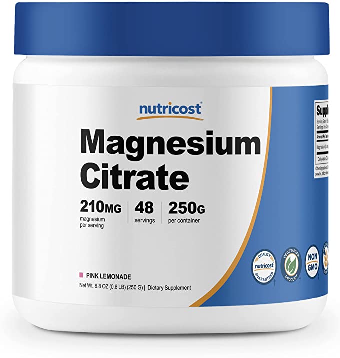 Nutricost Magnesium Citrate Powder (Pink Lemonade, 250 Grams)