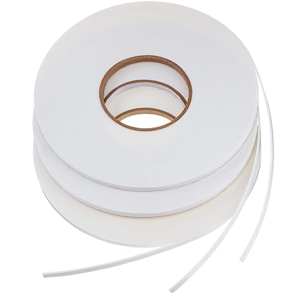 3 Rolls Double Sided Foam Tape PE Roll Foam Tape Double Faced Sponge Adhesive Mounting Tape (White, 1/4 Inch by 50 Feet)