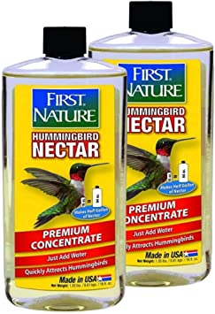 First Nature 3052 Clear Hummingbird Nectar, 16-Ounce Concentrate - 2 Pack