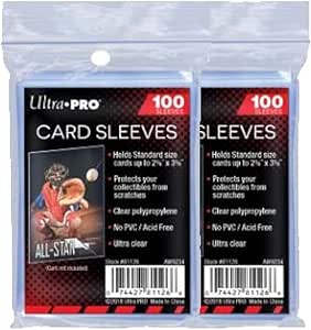 Ultra Pro Standard Regular Soft 200 Stück Penny Kartenfolien Kartenhüllen Sleeves - für Sammelkarten wie Pokemon Magic Sportkarten- Standardgröße, transparent