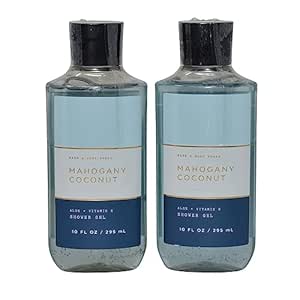 Bath & Body Works Shower Gel Gift Set 10oz Each Pack of 2 (Mahogany Coconut)