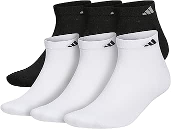 adidas Men's Athletic Cushioned Low Cut Socks with Arch Compression for a Secure Fit (6-Pair)