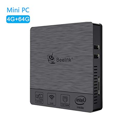 Beelink Mini PC BT3 PRO II 4 64G Intel Atom x5-Z8350 Processor (2M Cache, up to 1.92 GHz) HD Graphics 400/2.4G 5.8GWIFI/1000M LAN/BT4.0 Dual Output-VGA&HDMI Fanless Mini Computer