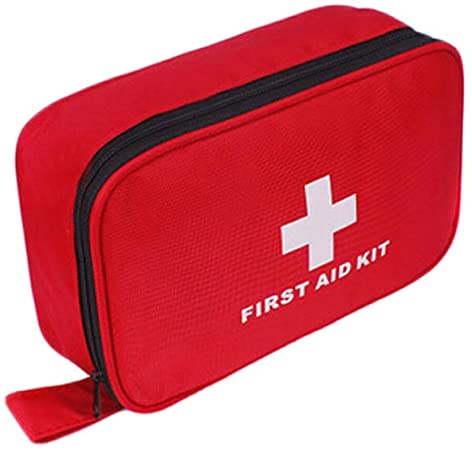 Baoke First Aid Kit Empty Pouch Small Waterproof Bag for Injury Emergency Home Promotion Use (Red B13)