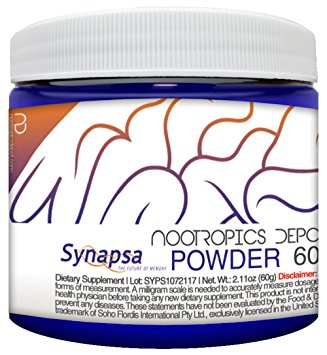 Synapsa Bacopa Monnieri Extract Powder 60 Grams | Whole Plant Extract | Ayurveda Supplement | Clinically Proven to Enhance Learning, Memory and Mental Performance