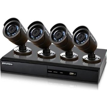 LaView 8 Channel Complete 960H Security System wRemote Viewing 500GB HDD 4 x 600TVL Bullet Cameras LV-KDV1804B6BP-500GB