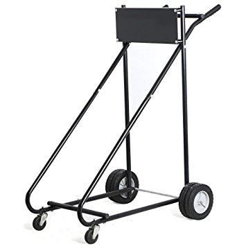 Yaheetech Outboard Boat Motor Stand Carrier Cart Dolly Storage Black