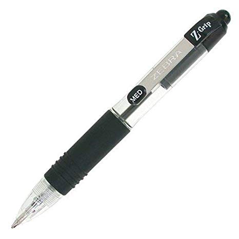 Zebra Z-Grip Mini Ballpoint Pen - Pack of 12 - Black Ink