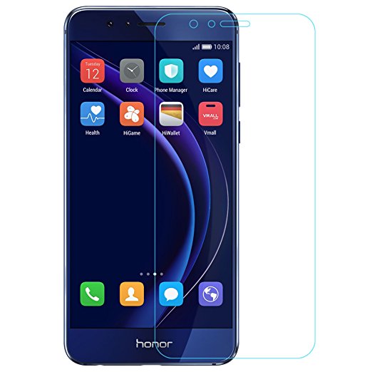 Huawei Honor 8 Screen Protector, SANMIN Tempered Glass Screen Protector, Anti-glare Anti-fingerprints High Definition 0.33mm 9H Screen Hardness for Huawei Honor 8