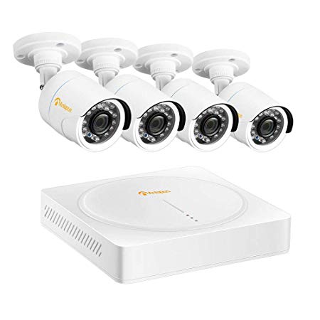 Anlapus 8CH Full HD 1080P HD-TVI Security Camera System, Surveillance DVR Recorder and (4) 2.0MP 1920TVL Waterproof Outdoor Indoor CCTV Bullet Camera with Motion Detection and Night Vision(NO HDD)