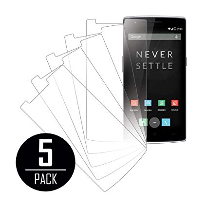 OnePlus One Screen Protector Cover, MPERO 5 Pack of Clear Screen Protectors for OnePlus One