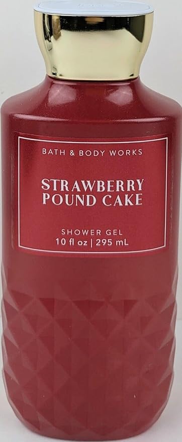 Bath and Body Works Strawberry Pound Cake Shower Gel Wash 10 Ounce