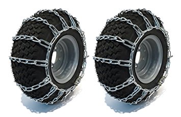 New Pair of 18x8.50x8 , 18x850-8 Snow Mud Traction TIRE CHAINS, 2-Link Spacing