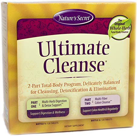 Ultimate Cleanse by Nature's Secret | Cleansing, Detoxification & Elimination, Two 120 Tablet Bottles