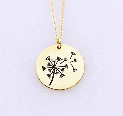 Dandelion Necklace, Make A Wish, Gold, Silver or Rose Gold Dandelion Jewelry, Meaningful Best Friends Jewelry, Gift for Daughter Necklace