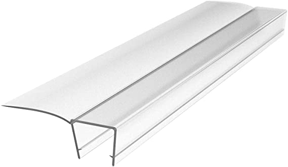 CRL Shower Door Polycarbonate with 90 degree 7/8" Long Vinyl Fin Seal for 3/8" Glass - 95" Long