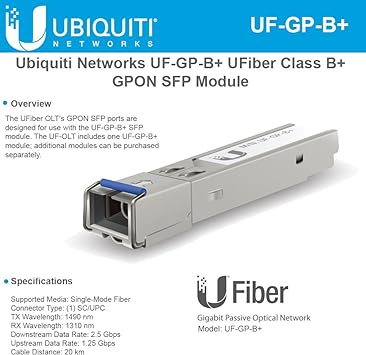 UFiber Class B  GPON OLT SFP Transceiver Module UF-GP-B  Single-Mode Fiber