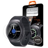 Gear S2 Screen Protector Spigen Tempered Glass Most Durable Easy-Install Wings Samsung Gear S2 Rounded Edge Glass Screen Protector - GlastR SLIM SGP11800
