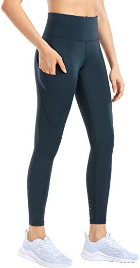 CRZ YOGA Women's High Waisted Yoga Pants with Pockets Naked Feeling Workout Leggings-25 Inches