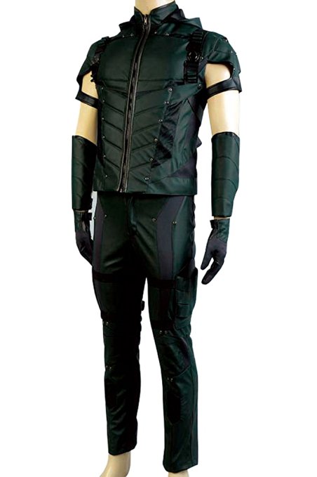 Firecos Green Arrow Season 4 Oliver Queen Cosplay Halloween Costume (No Quiver)