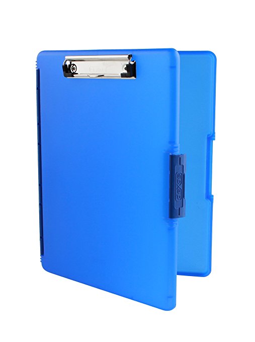 Dexas Slimcase 2 Storage Clipboard with Side Opening, Royal Blue