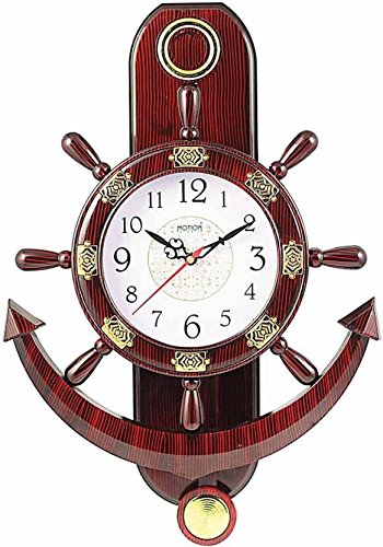 Fieesta Analog 24 cm Dia Wall Clock (Red, With Glass)