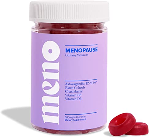 MENO Gummies for Menopause, 30 Servings (Pack of 1) - Hormone-Free Menopause Supplements for Women With Black Cohosh & Ashwagandha KSM-66 - Helps Alleviate Hot Flashes, Night Sweats, & Mood Swings