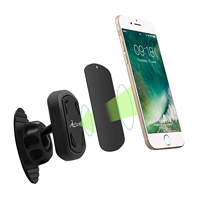 All Cart Magnetic Car Phone Holder, Universal 360 Degree for IPhone, IPod, LG, HTC, Nokia, MOTO Smartphone and GPS