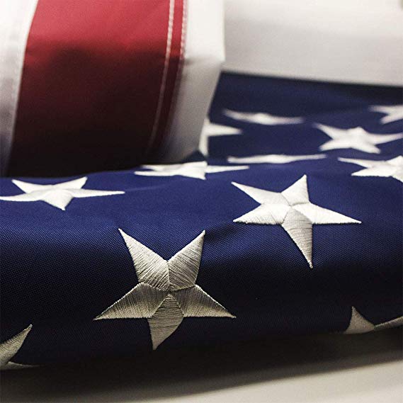American Flag 4x6 ft- Featuring Embroider Stars and Sewn Stripes and Brass Grommets,UV Protected, Nylon Perfect for Indoor/Outdoor Use. …