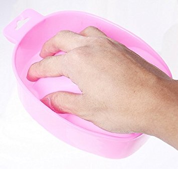 Professional Acetone Resistant Soak Off Warm Nail Spa Bowl Manicure Tool J0475-1 (Pink) by Beauticom