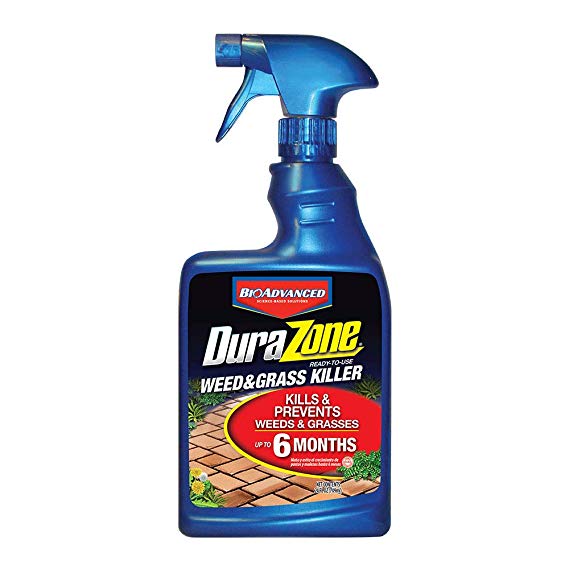 BioAdvanced 704340A DuraZone Weed & Grass Killer, Non-Selective Herbicide with 6 Months of Protection, 24-Ounce, Ready-To-Use