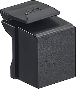 Leviton 41084-BE Blank Quickport Insert, 10-Pack, Black