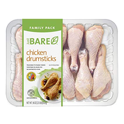 Just BARE Chicken, Chicken Drumsticks (Family Pack), 2.25 lb