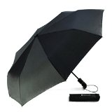 McConnor Automatic OpenClose Rain Umbrella  3-Fold Travel Compact  Carbon Fiber and Steel Windproof Frame