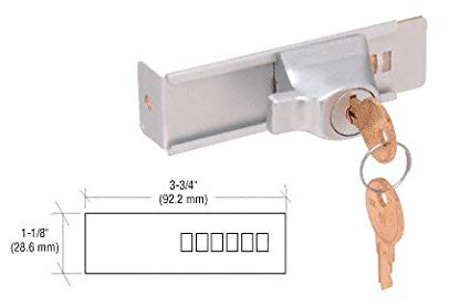 CRL Aluminum Finish Stick-On Showcase Lock - Keyed Alike