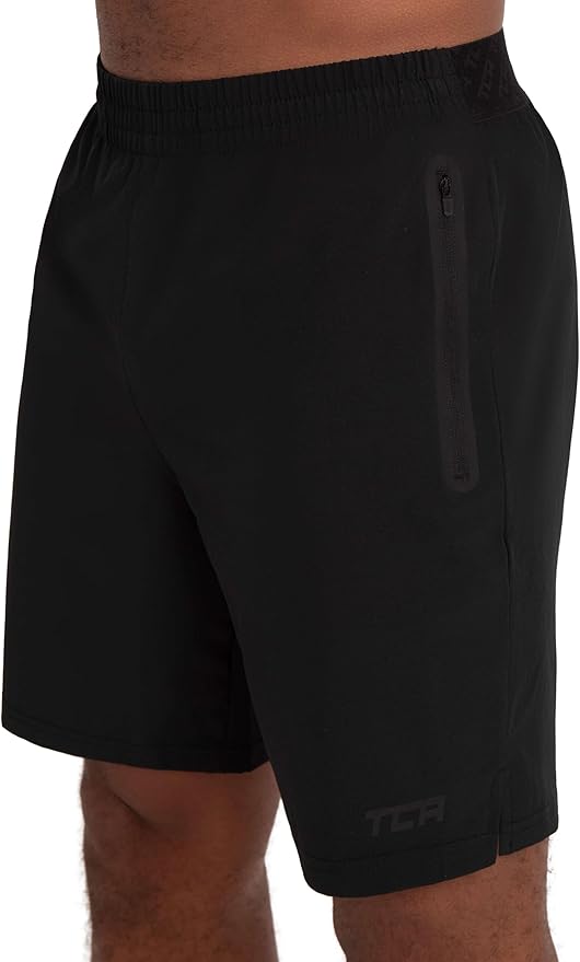 TCA Elite Tech Gym Shorts Men Athletic Shorts Workout Running Shorts for Men with Zip Pockets