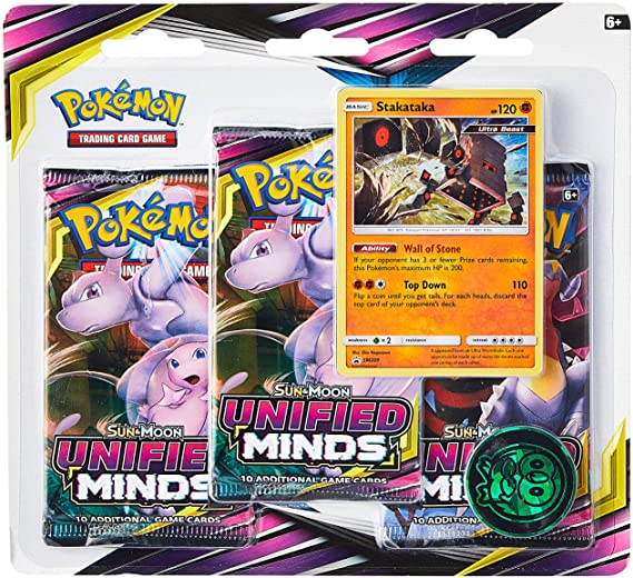 Pokémon TCG: Sun & Moon—Unified Minds Three-Booster Blister