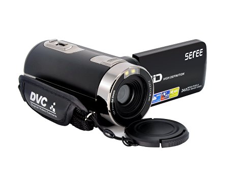 SEREE HDV-301S FHD 1080P Digital Video Camcorder Wide Angle Macro Fisheye Shooting 24MP 3 Inch Screen Remote Camera