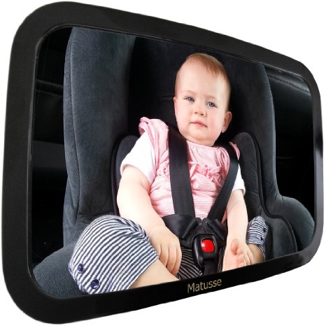 Back Seat Baby Mirror - 60 Off  Perfect View of Rear Facing Car Seat  Extra Large Crystal Clear Reflection  Shatterproof and Lightweight  Great for Baby Shower Gift and Baby Registry