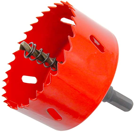 Bi-Metal Hole Saw Drill Bit HSS Hole Cutter with Arbor for Wood and Metal 3’’(75mm)