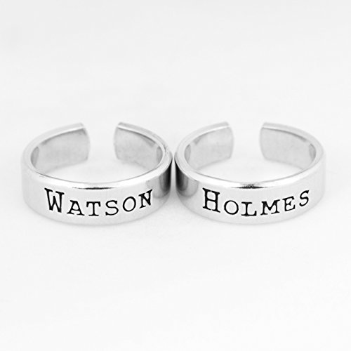 Holmes and Watson Ring Set - Sherlock Holmes - Friendship Rings Set