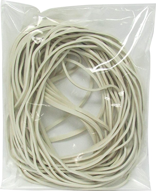 Extra Large 8 Inch White Big Postal Rubber Band - Pack of 30 Pieces