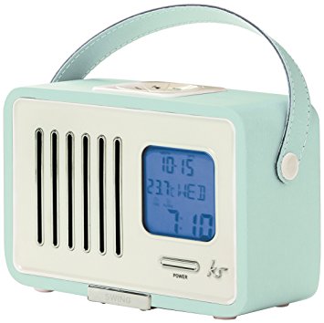 KitSound Swing FM Radio with Alarm Clock - Duck Egg Blue