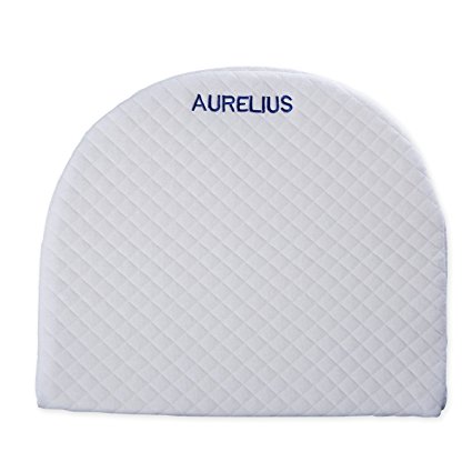 Aurelius High-Density Memory Foam Universal Bassinet Wedge Pillow and Pregnancy Pillow Wedge,White