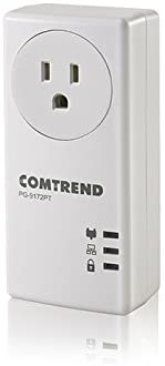 Comtrend 1200Mbps G.hn Powerline Ethernet Adapter with Pass-Through Outlet, PG-9172PT